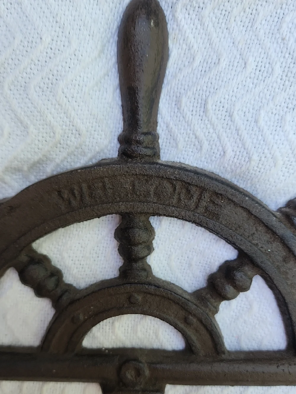 Nautical Ship Wheel Triple Anchor Wall Hook -